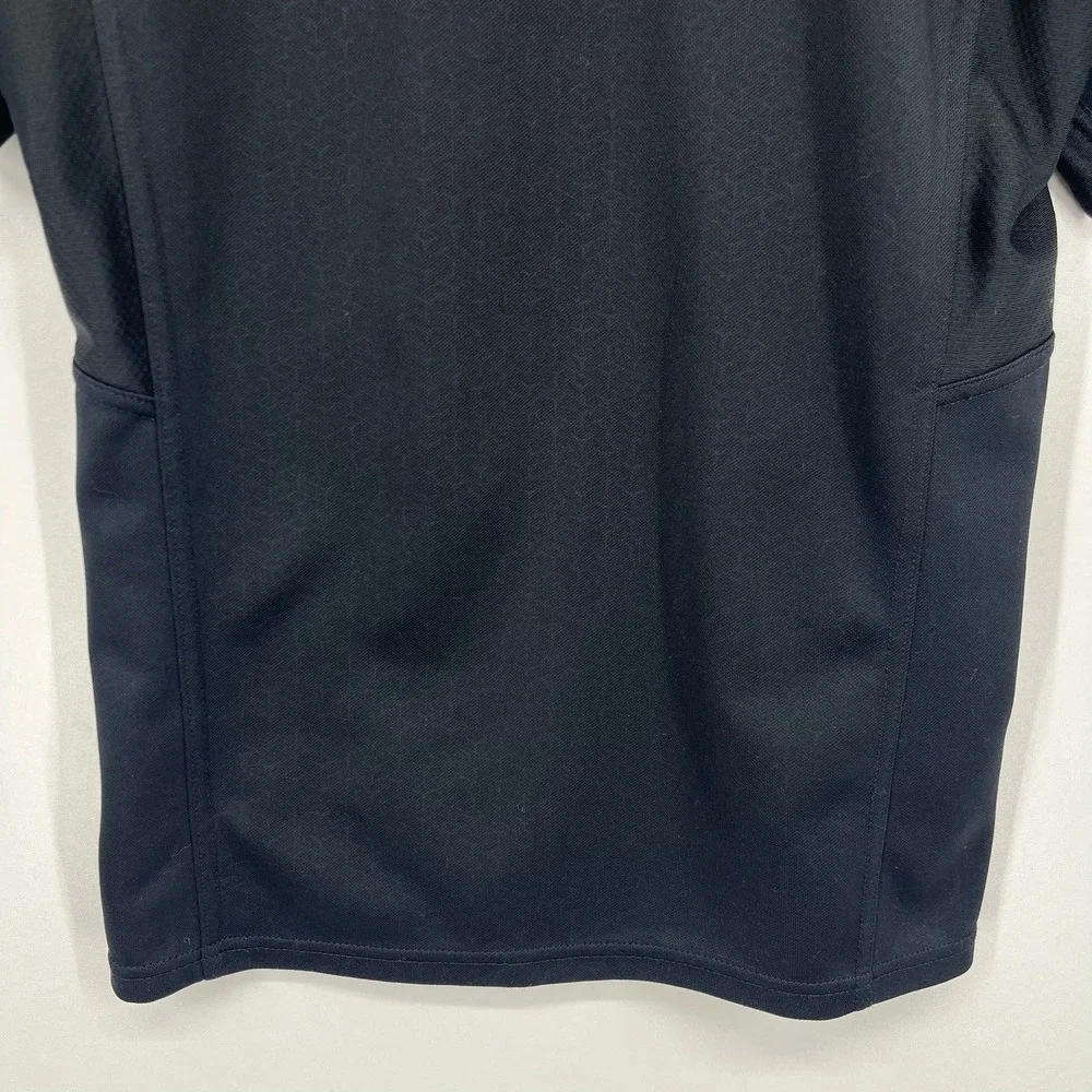 Adidas Mens All Blacks New Zealand Rugby Jersey Black AIG Silver Fern Size M